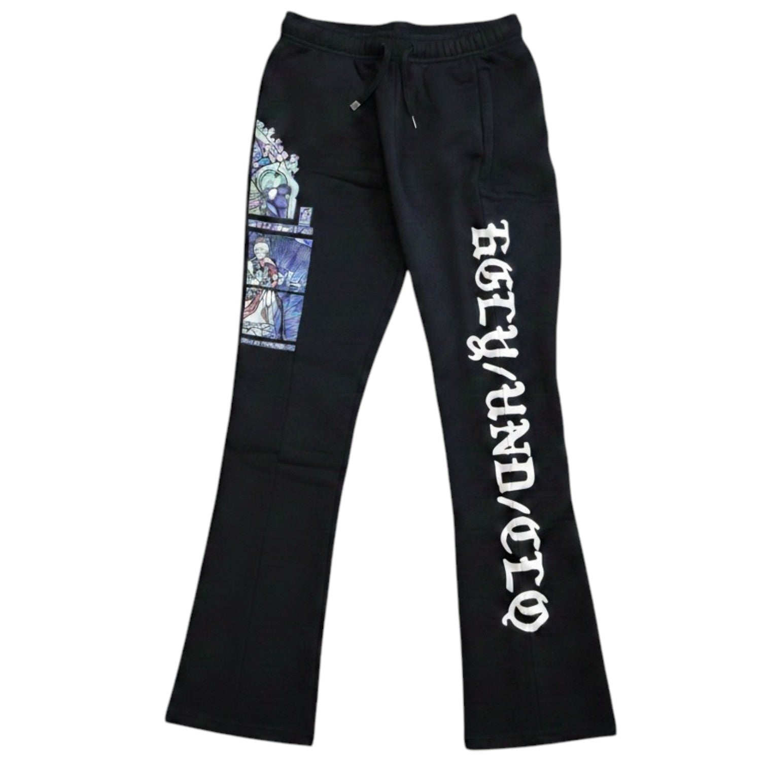 Men's Stacked Sweats All Praise Is Due in Black
