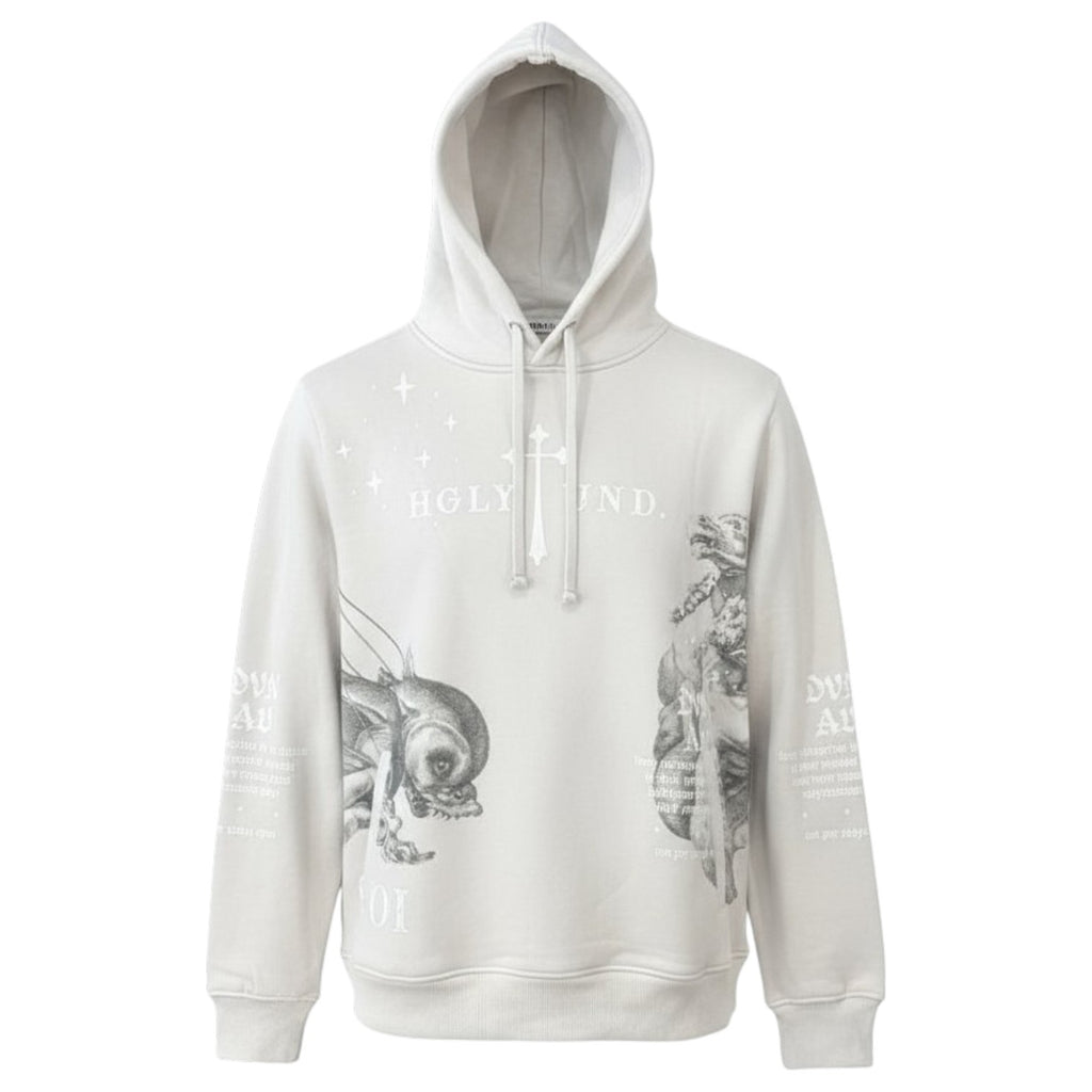 Highly Undrtd Men's Divine Aura Hoodie in Cloud UF5603