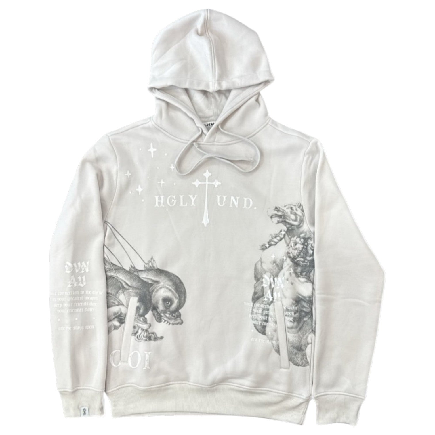 Highly Undrtd Men's Divine Aura Hoodie in Cloud UF5603
