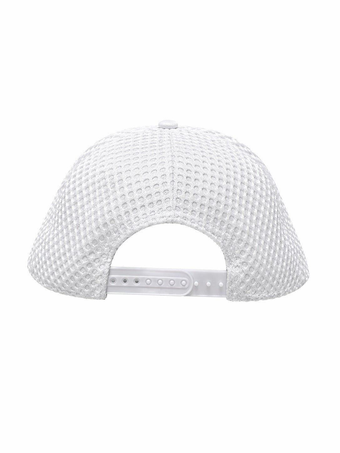 White textured baseball cap on a white background