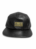 5 Panel Strap back Hat Anaconda Black Cap