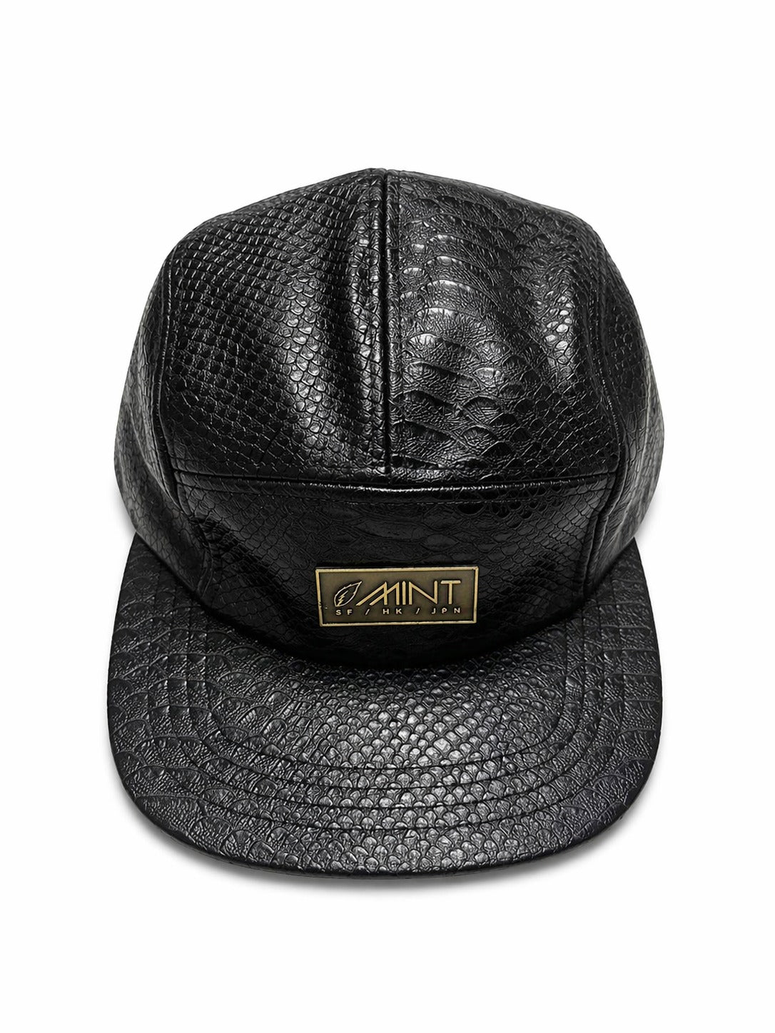 5 Panel Strap back Hat Anaconda Black Cap