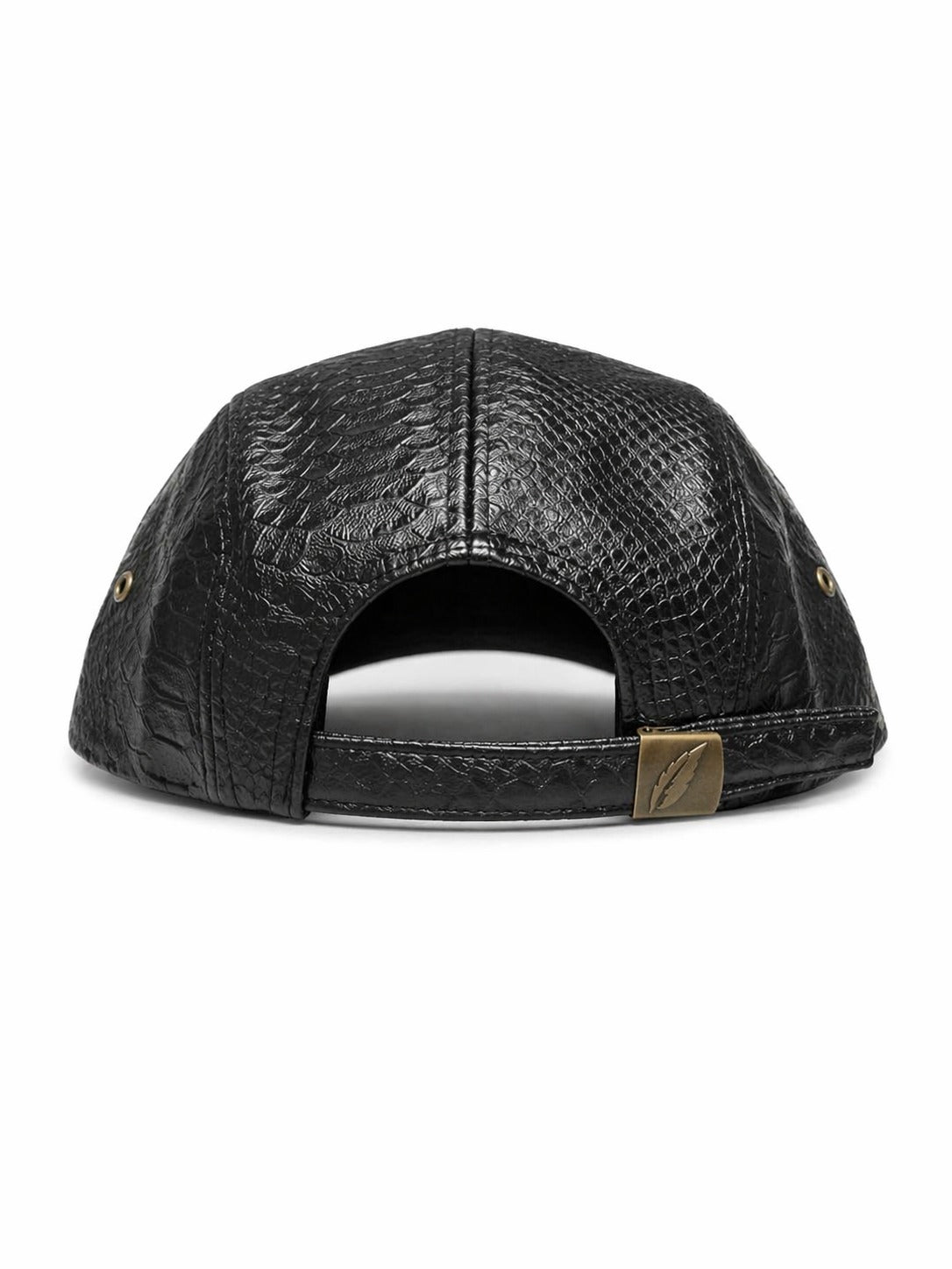 5 Panel Strap back Hat Anaconda Black Cap