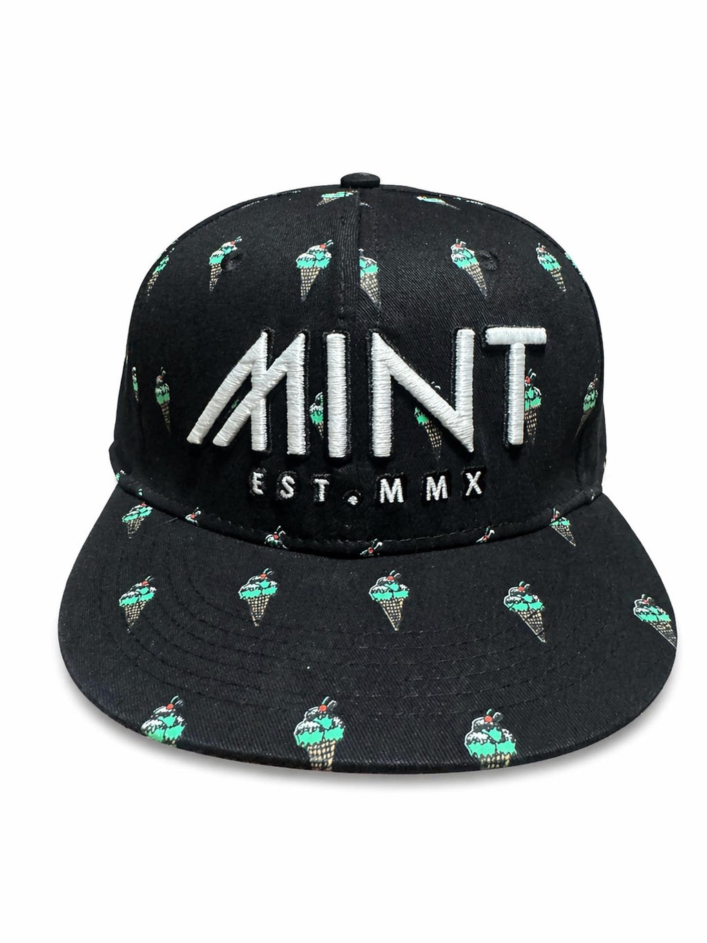 6 Panel Strap Back Hat Ice Cream design