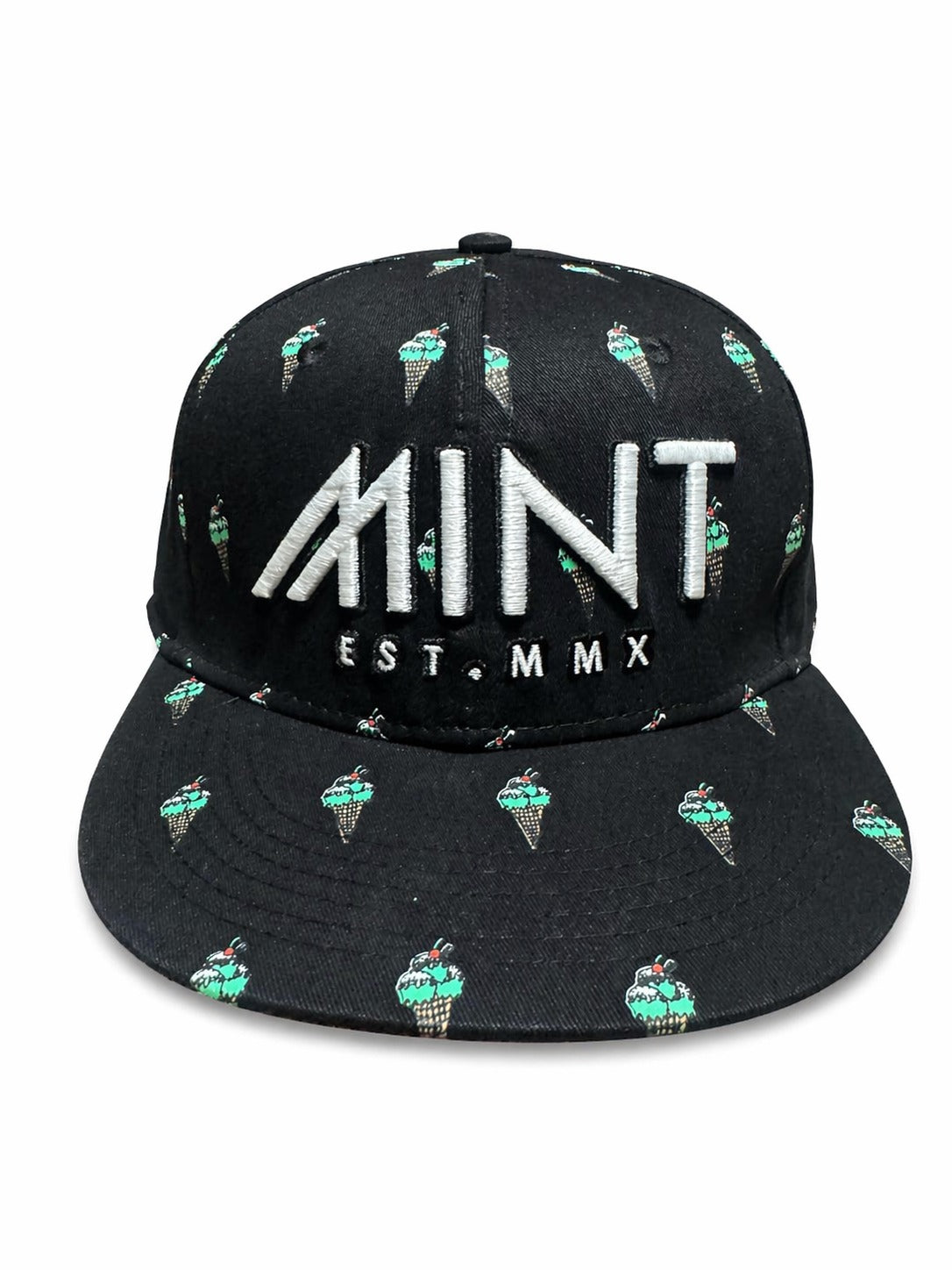 6 Panel Strap Back Hat Ice Cream design