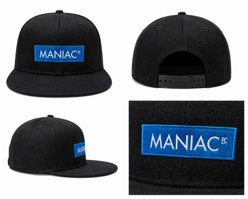 6 Panel Snap Back Hat Maniac Blue Cap