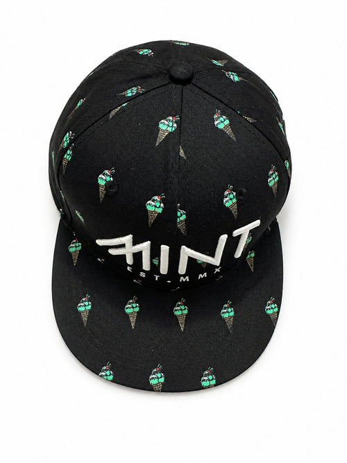 6 Panel Strap Back Hat Ice Cream design