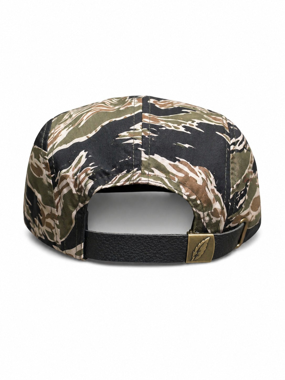 5 Panel Strap Back Hat Tan Camo Cap