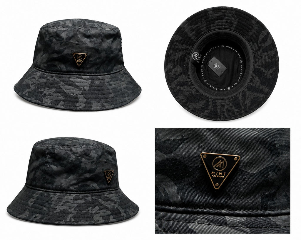 Camo Bucket Hat In Gray