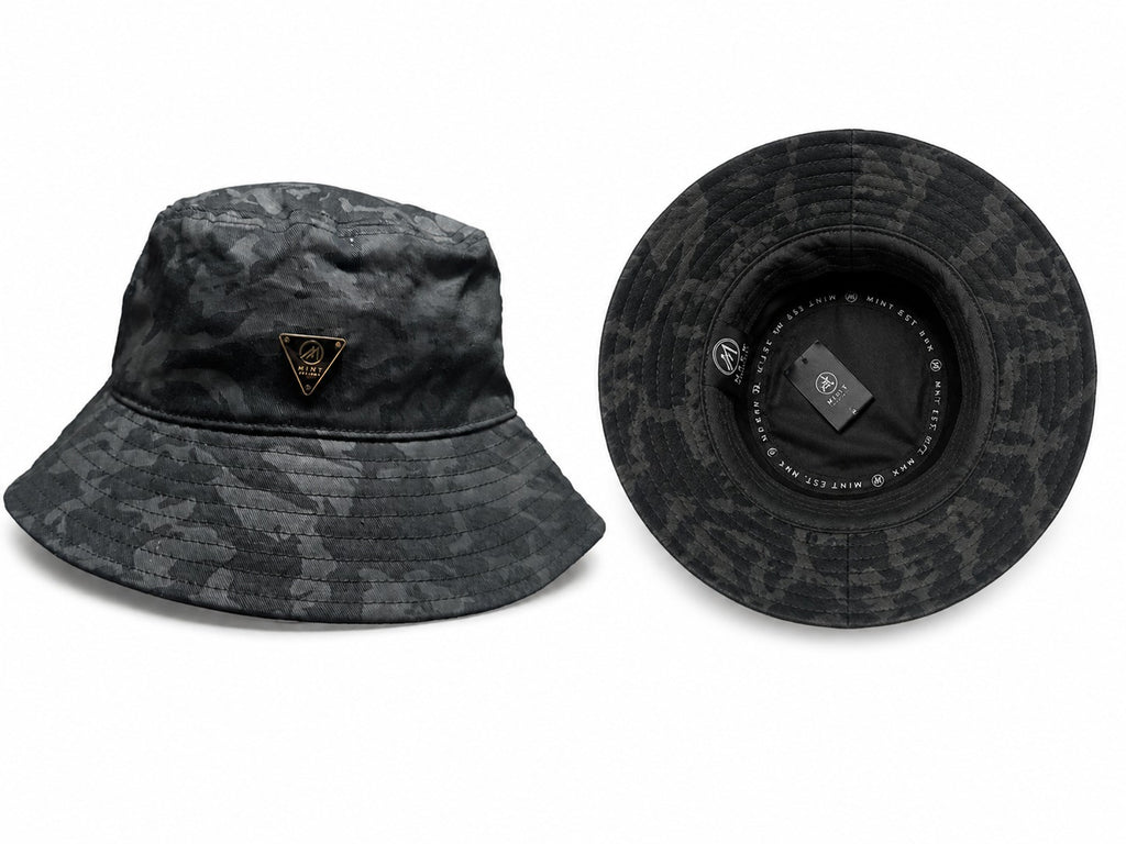 Camo Bucket Hat In Gray