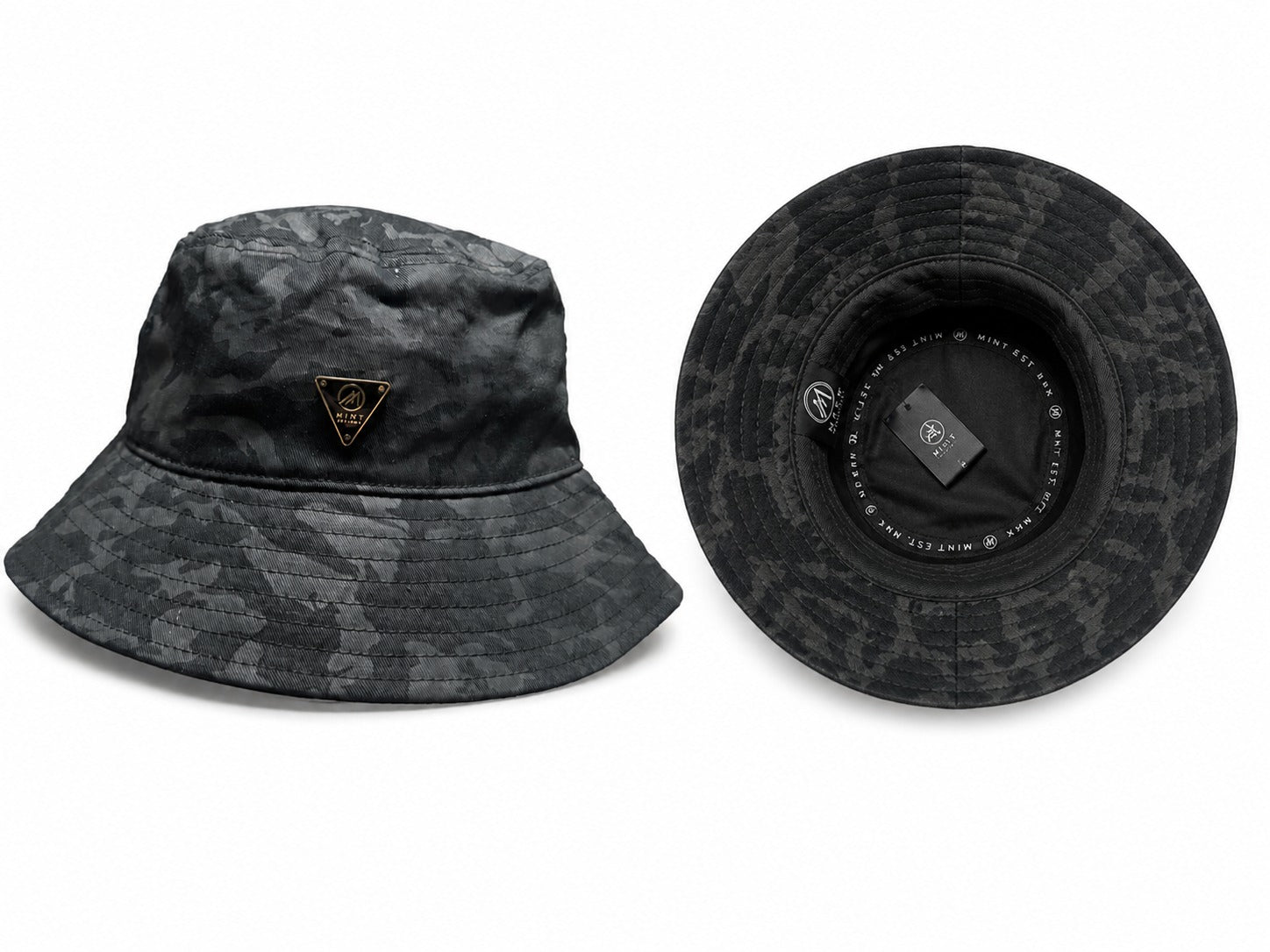 Camo Bucket Hat In Gray