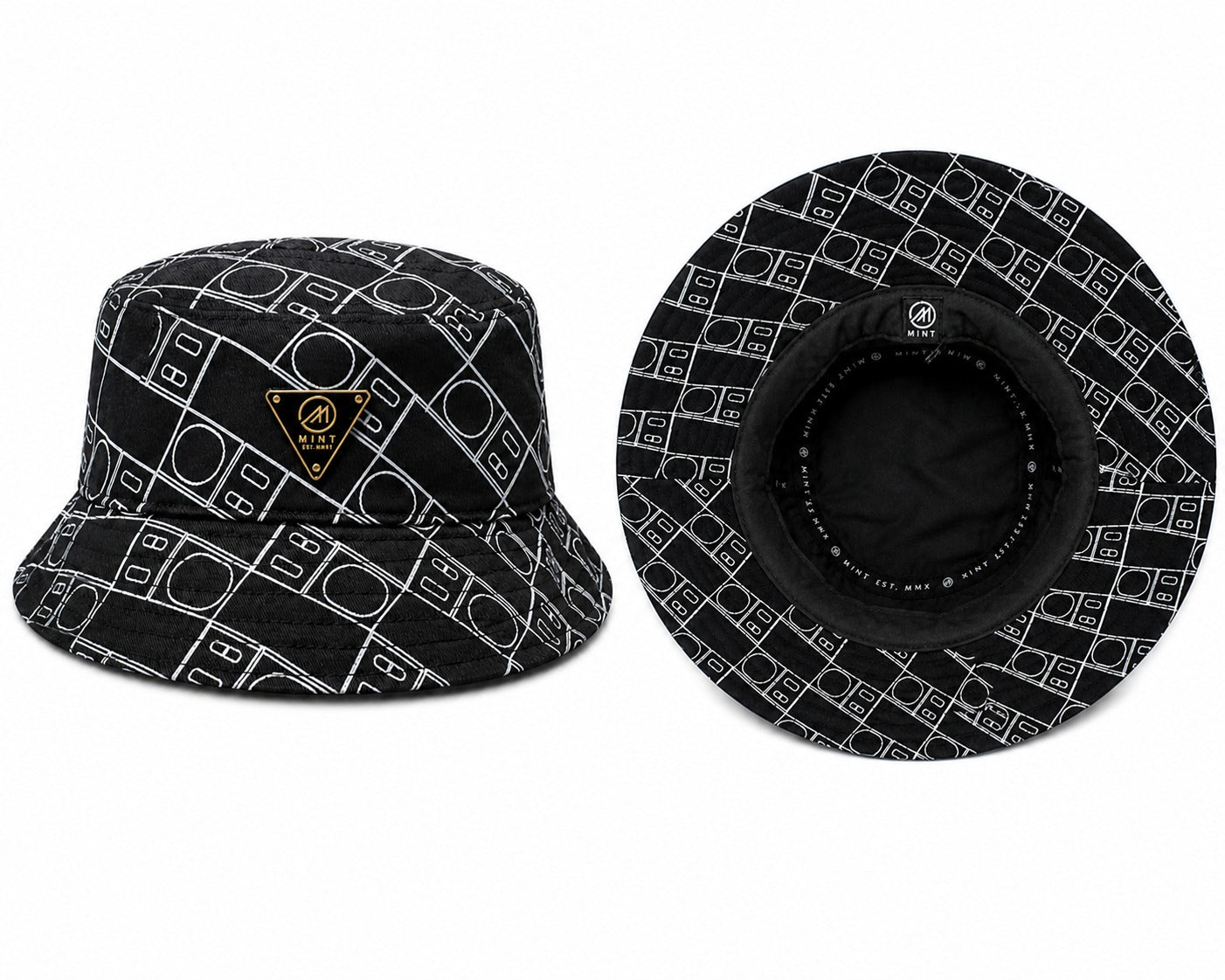 Scale Bucket Hat In Black