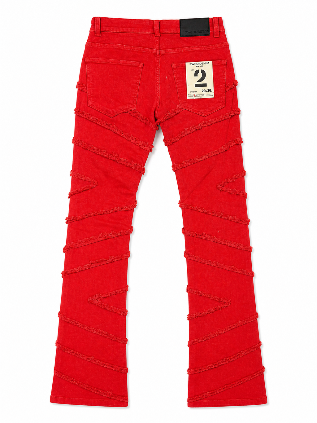 Men's Stacked Slash Twill Pants in Red