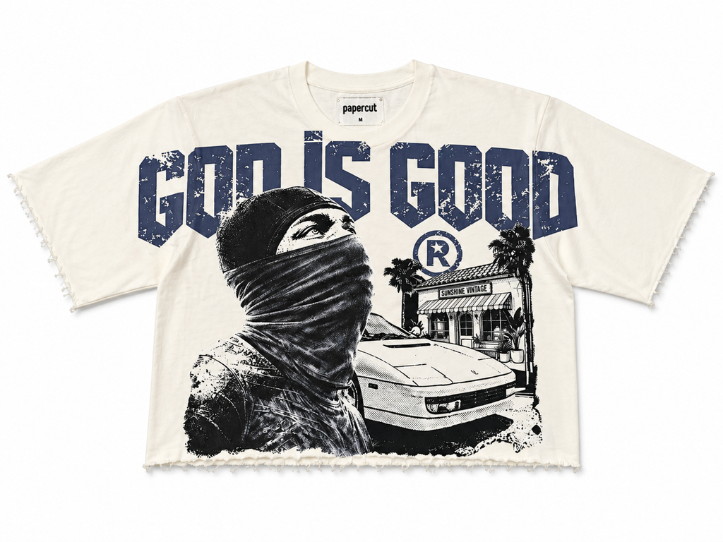 Men's God Is Good Oversized Ctop Tee In Cream