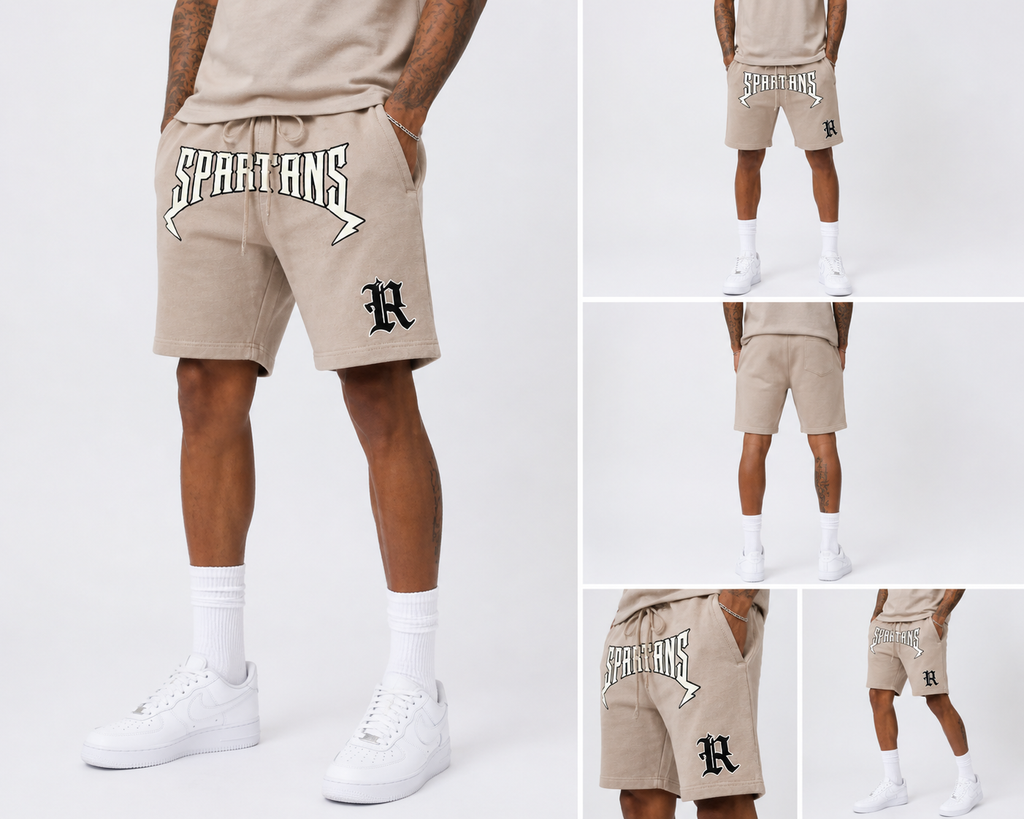 Men's Spartans Washed' Shorts (Taupe) 610-11926