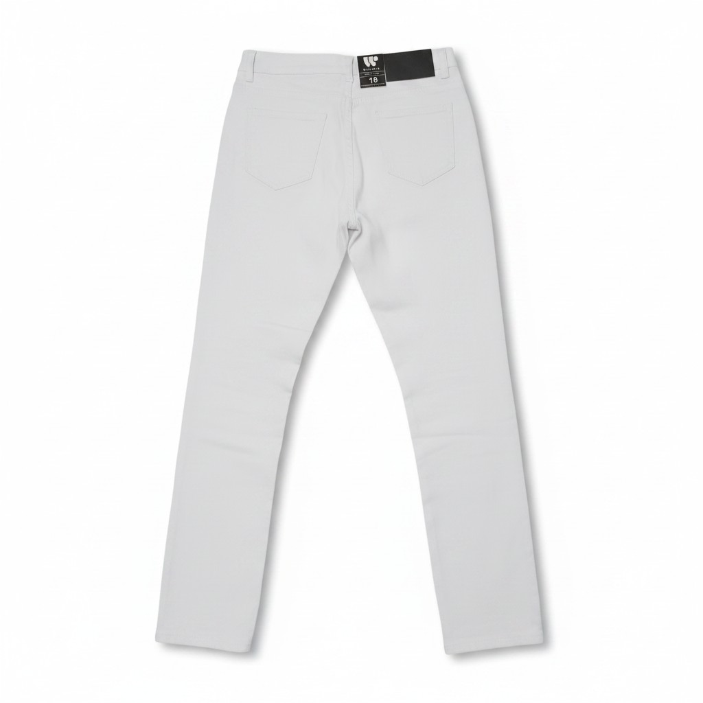 Kids Distressed Denim in White