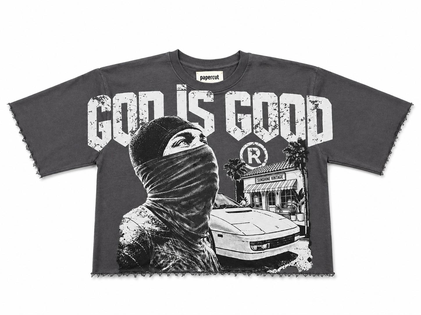 Men's God Is Good Oversized Ctop Tee In Gray