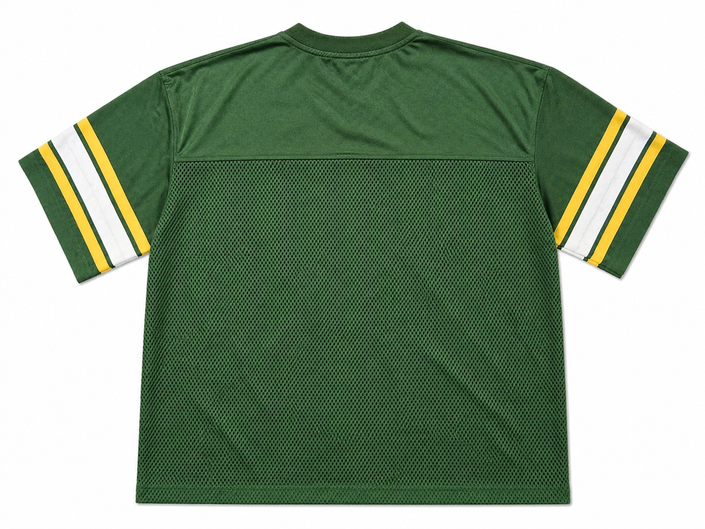 Men's Child Mesh Oversized Crop Jersey In Green