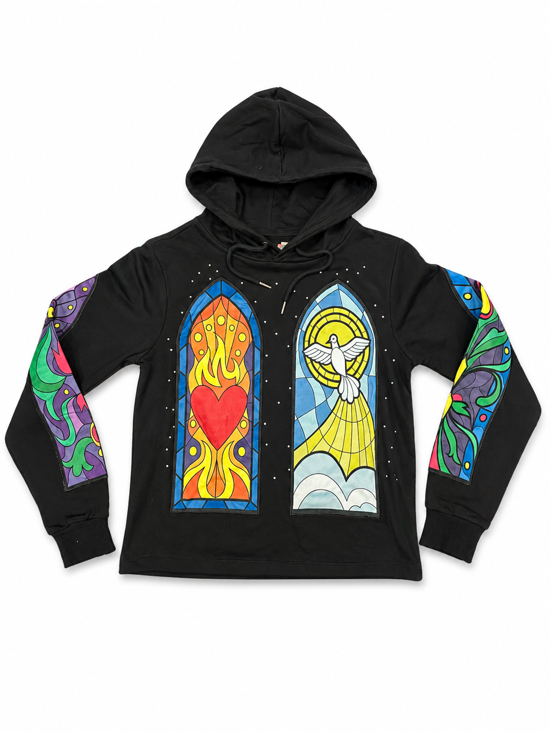 Men's Stained Glass Hoodie In Black