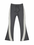 Men's 5 Stripe stacked joggers in Gray