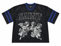 Men's Saints Oversized Mesh Crop Jersey In Black