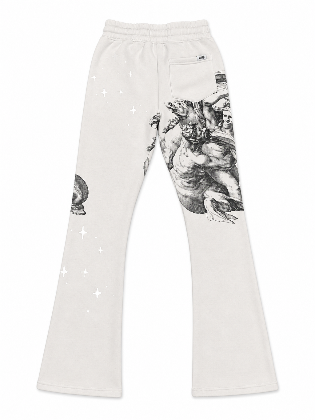 Men's Divine Aura Stacked Joggers in Ivory