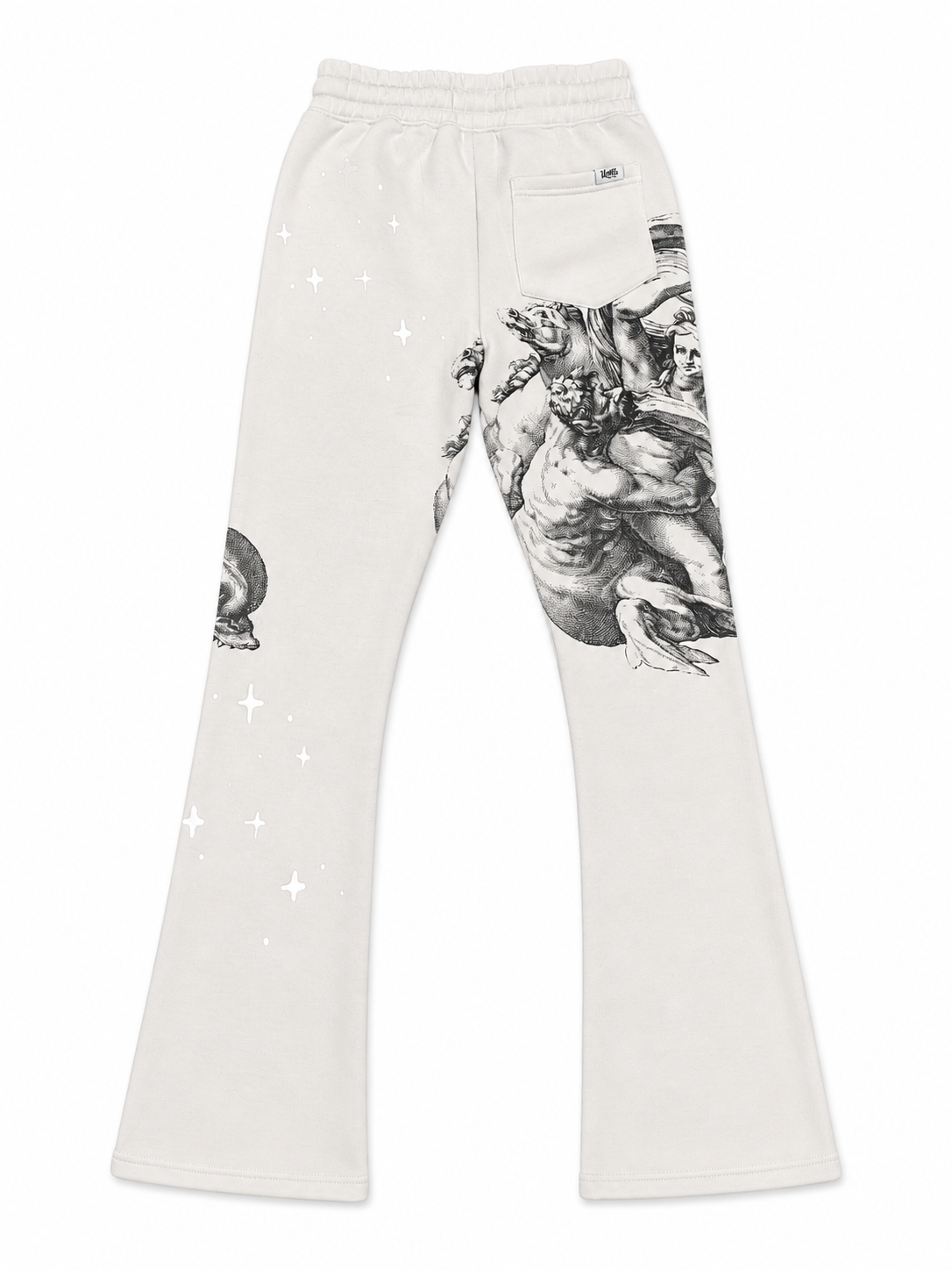 Men's Divine Aura Stacked Joggers in Ivory