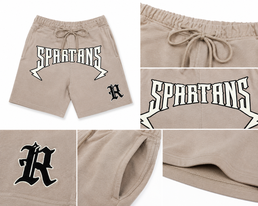 Men's Spartans Washed' Shorts (Taupe) 610-11926