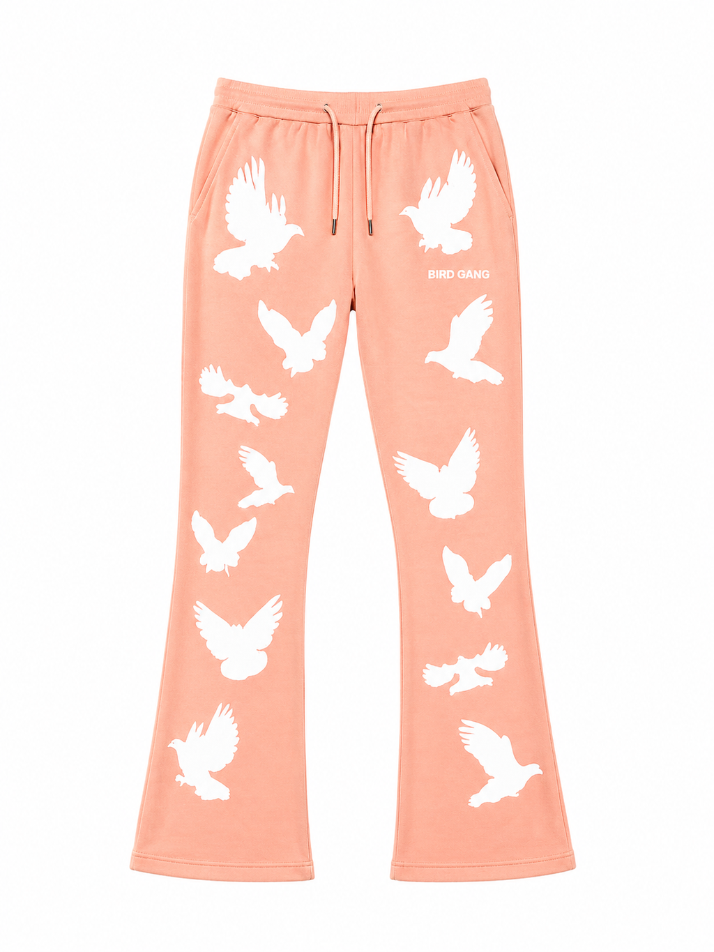Men's Bird Gang Stacked Sweatpants in Pink