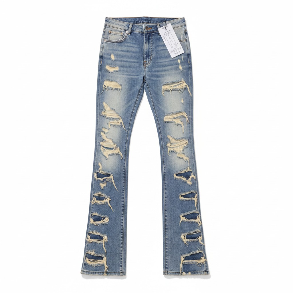 Men's Super Stacked Denim in Vintage