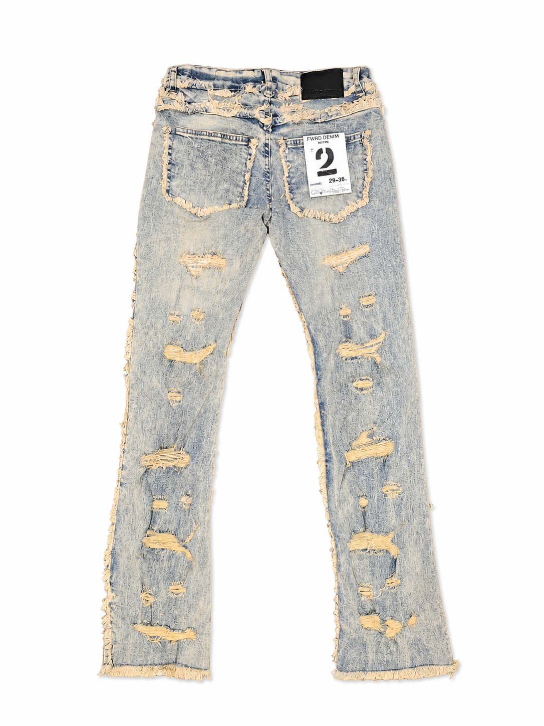 Men's Stacked Flare Denim "No end Denim" in Ice Tint