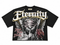 Men's Eternity Oversized Crop Tee In Black