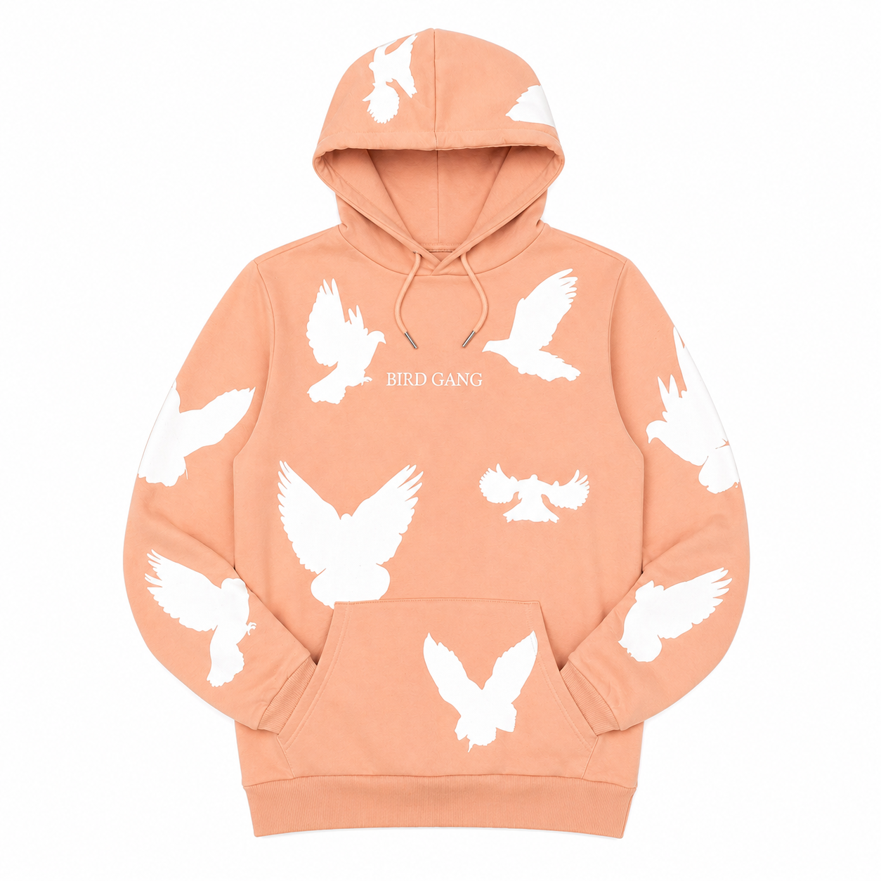Men's Bird Gang Hoodie in Heather Pink