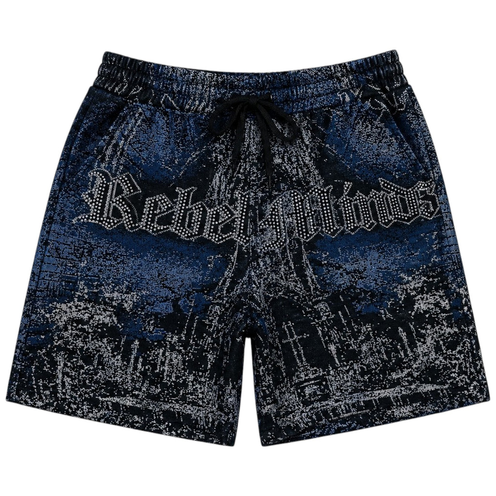 Men's  Stand Alone Tapestry Shorts In Black