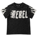 Kid's Rebel Flame Shirt In Black