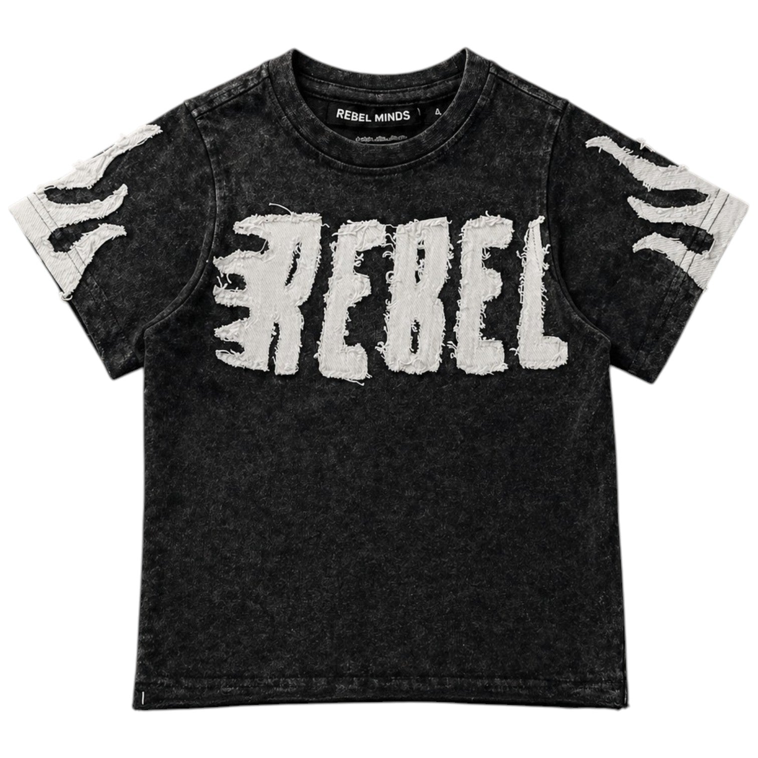 Kid's Rebel Flame Shirt In Black