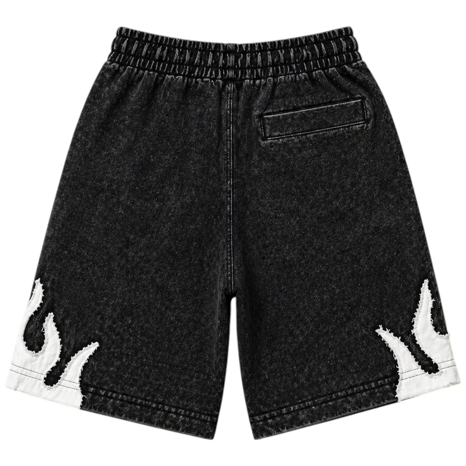 Kids Rebel Flame Shorts In Black