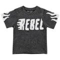 Kid's Rebel Flame Shirt In Lt. Gray