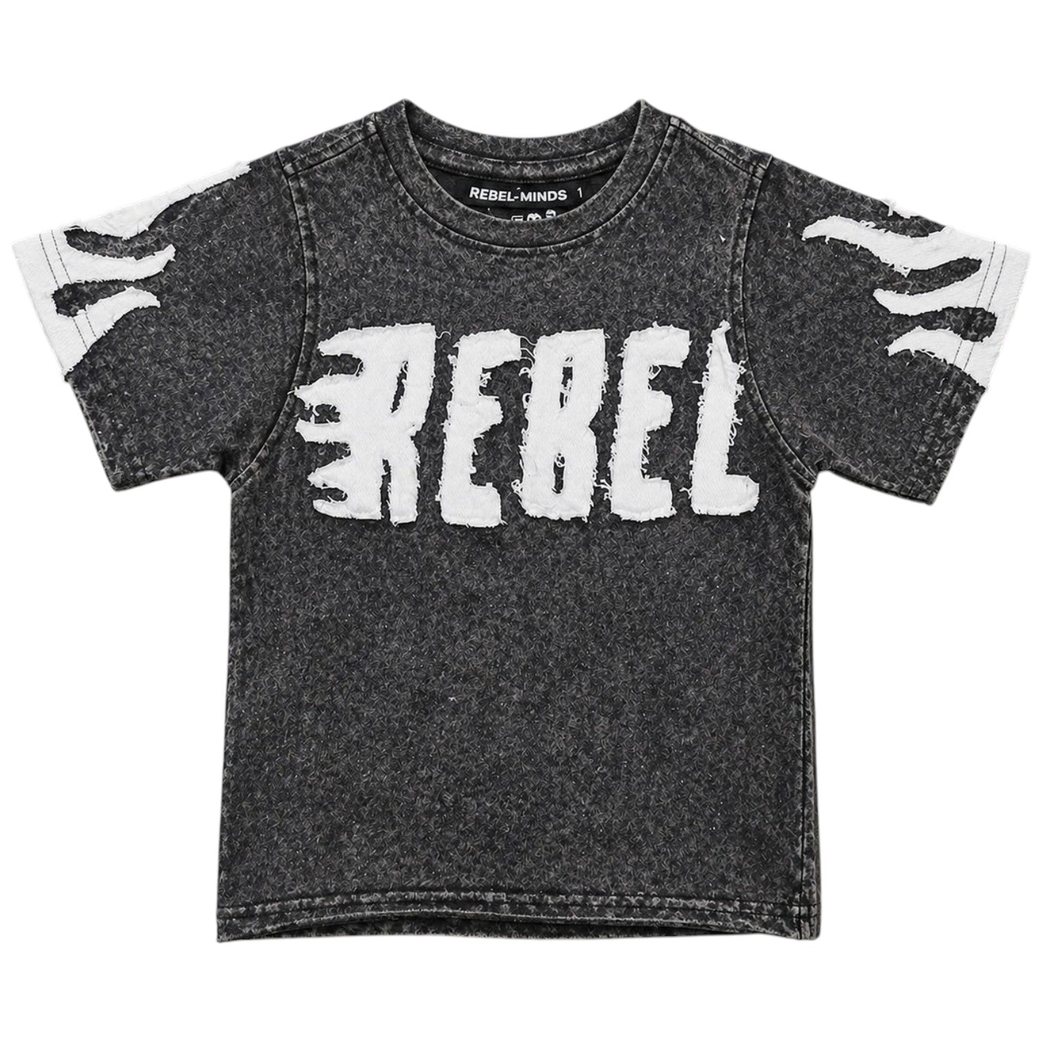 Kid's Rebel Flame Shirt In Lt. Gray