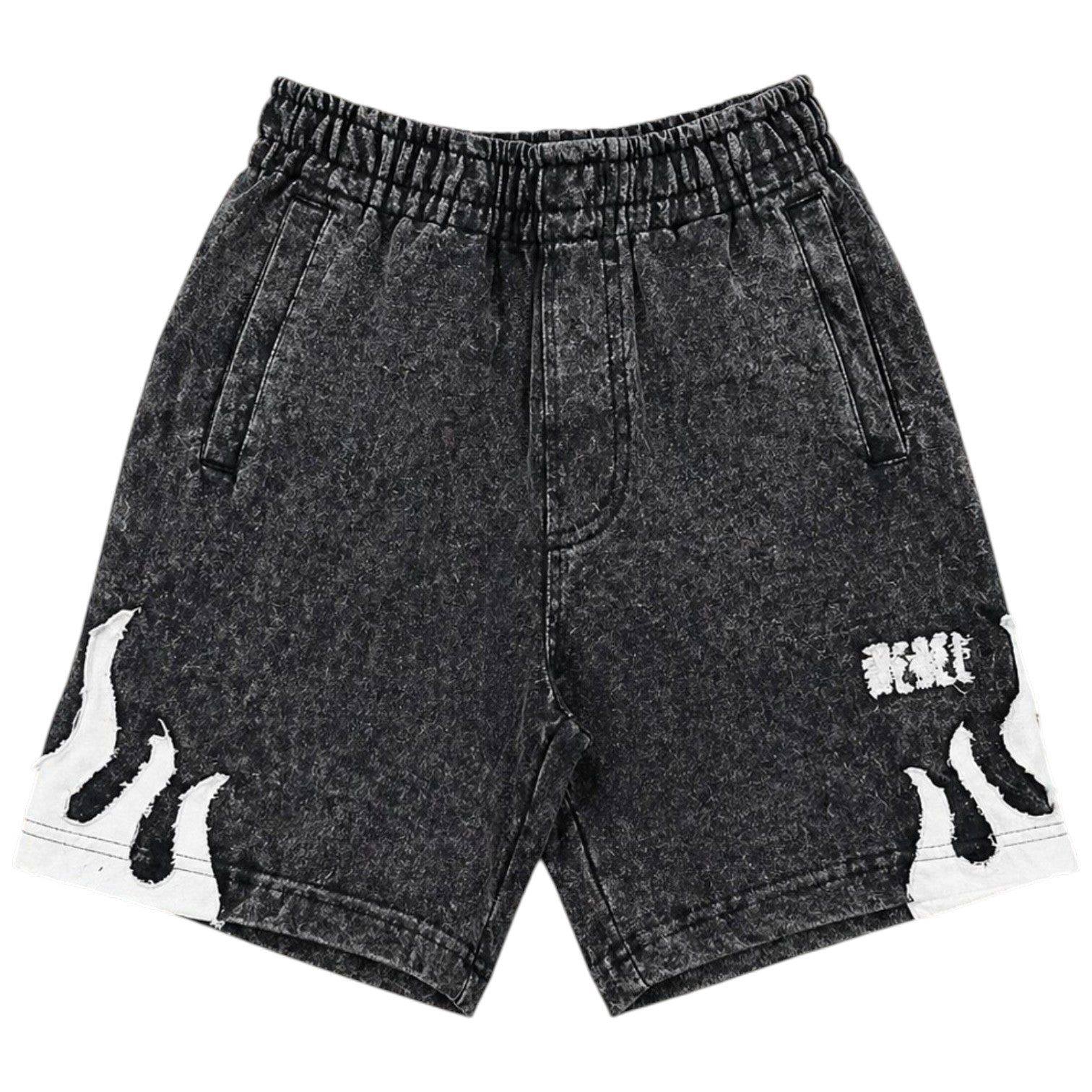 Kids Rebel Flame Shorts Lt. Gray
