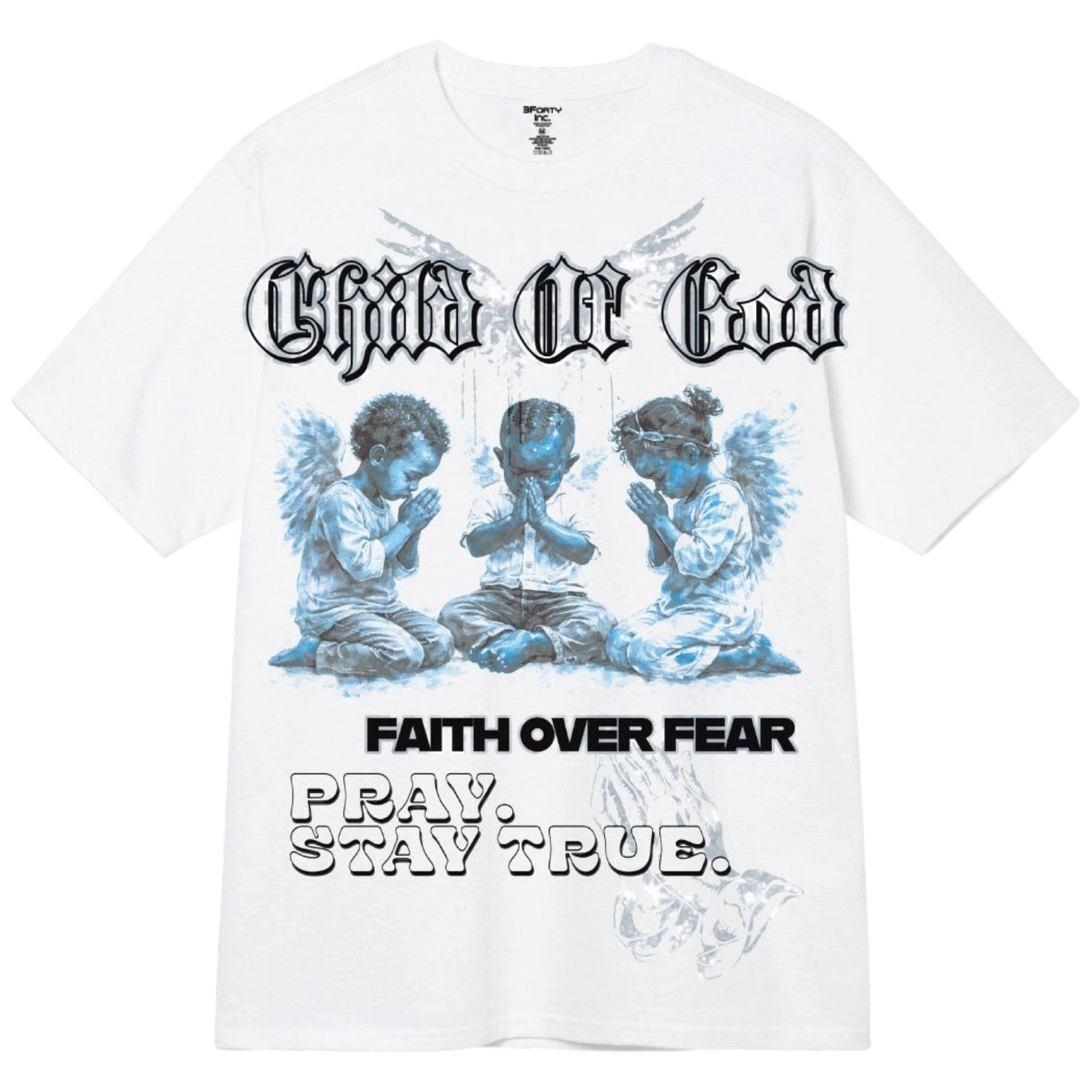 Men's White 100% Cotton Tee  - Child Of God