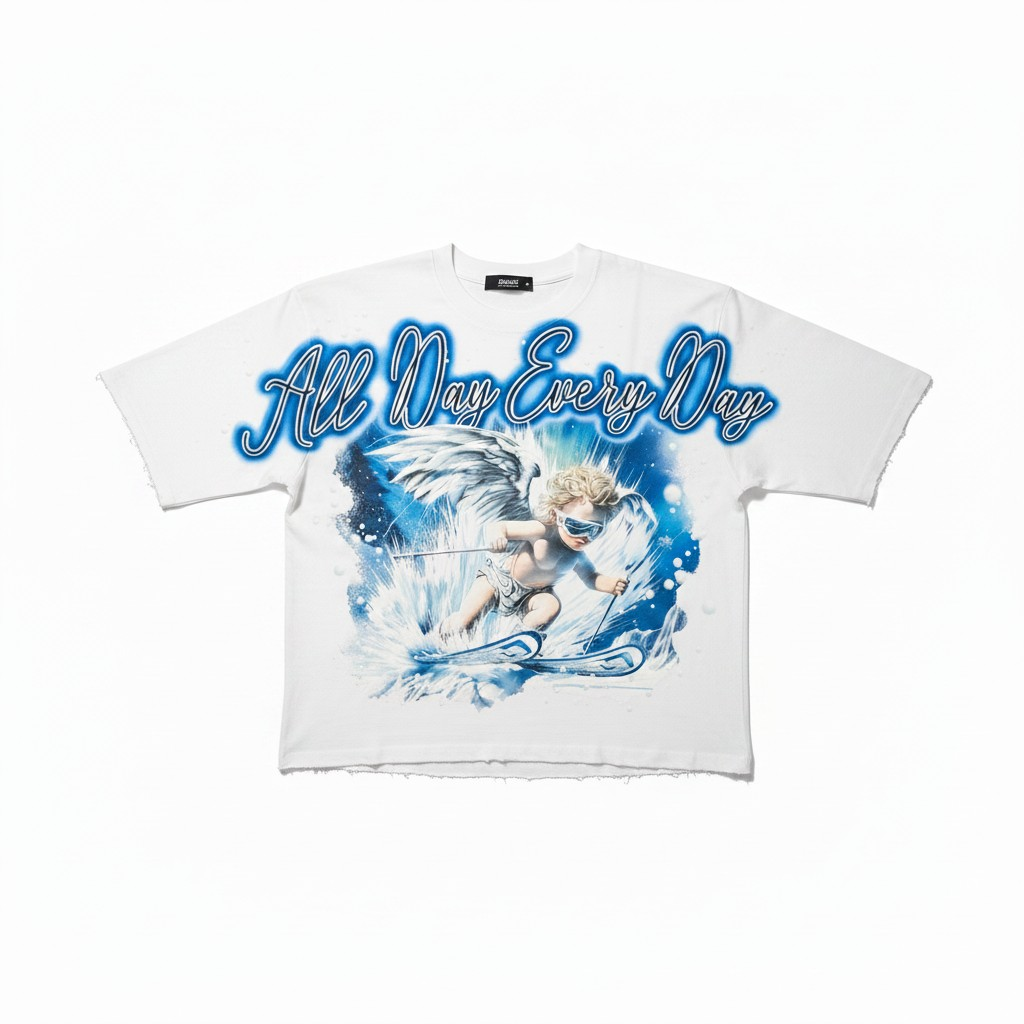 Men's All Day Oversized Crop Tee In White