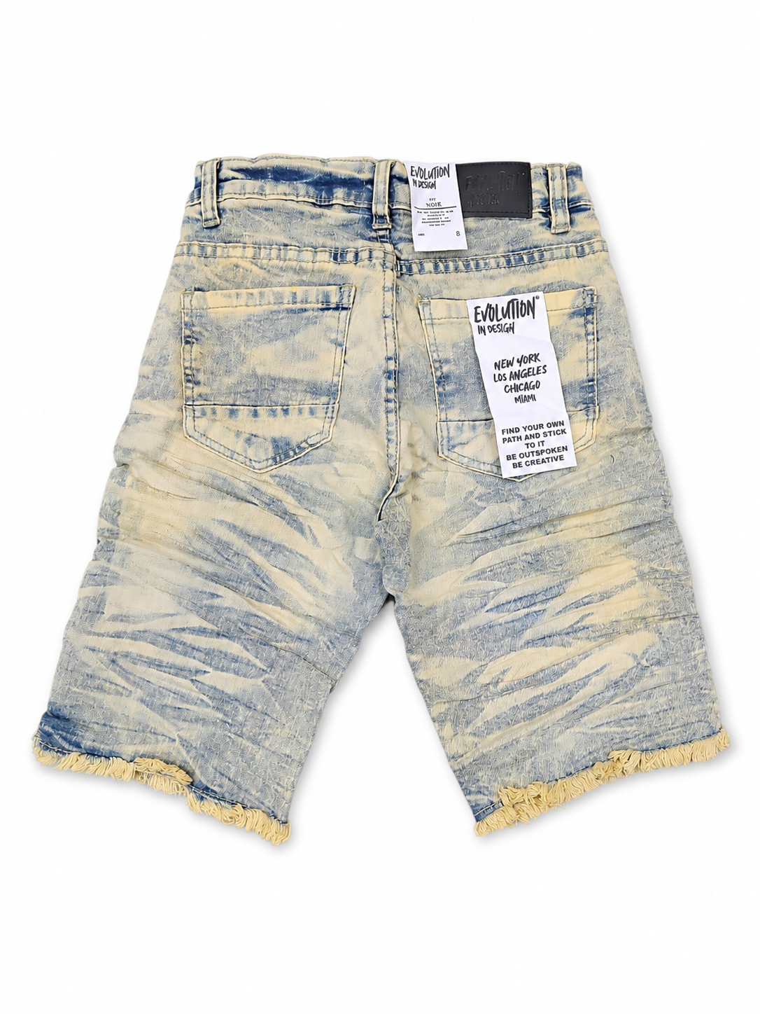 Kids Wild Tiger Denim Shorts in Light Tint