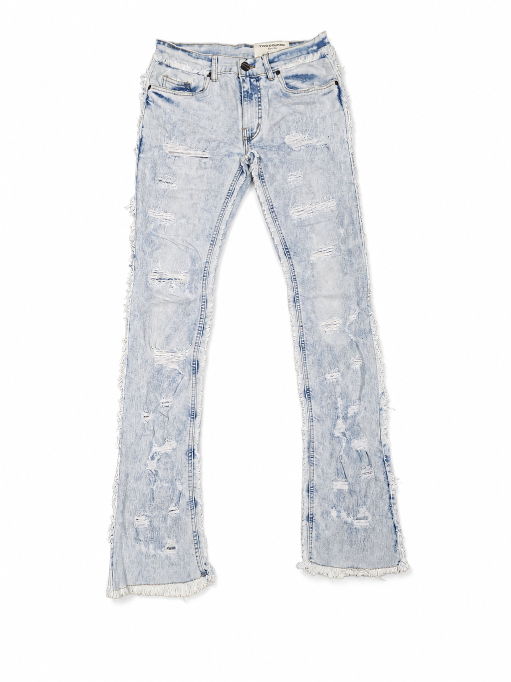 Men's Stacked Flare Denim "No end Denim" in Ice Blue