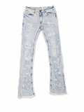 Men's Stacked Flare Denim "No end Denim" in Ice Blue