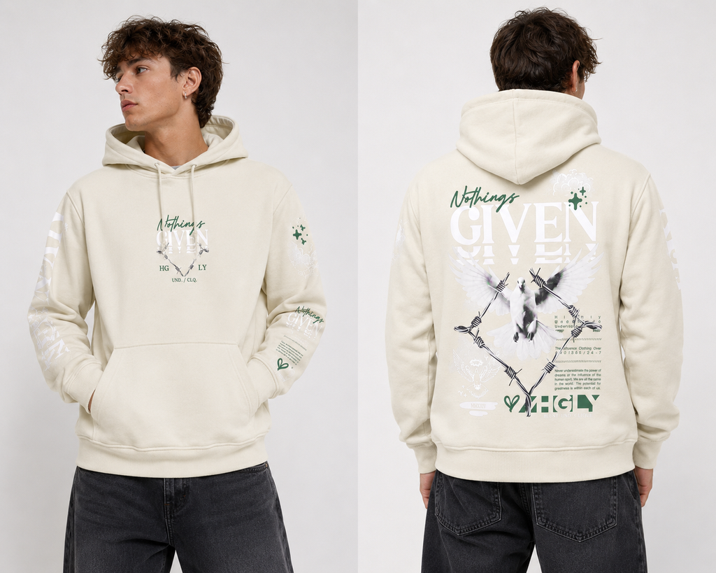 Highly Undrtd Men's Given Hoodie in Celadon
