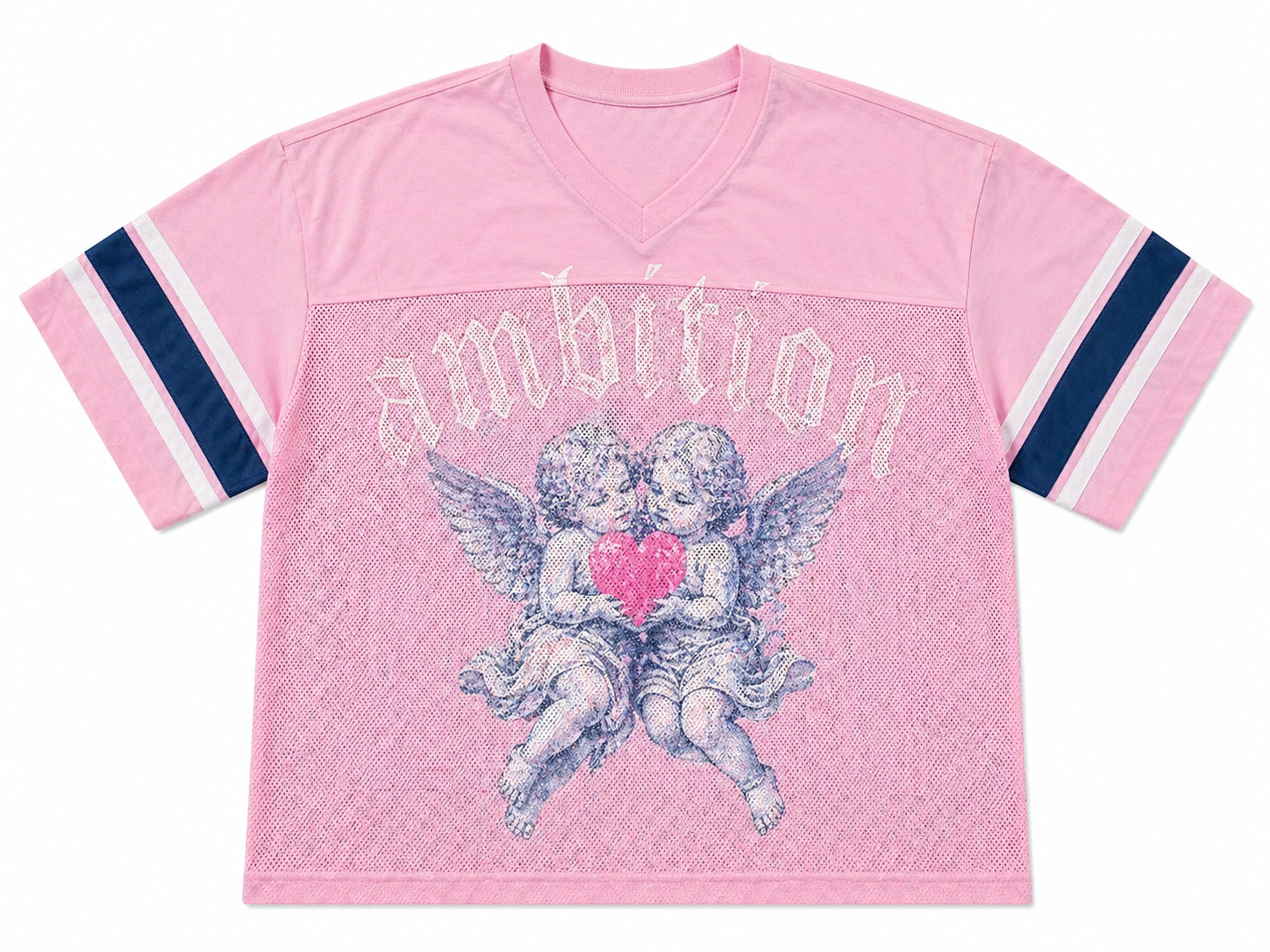 Men's Ambition Mesh Oversized Crop Jersey In Pink