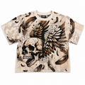 Men's Conquer Rhinestone Tapestry T-Shirt In Cream