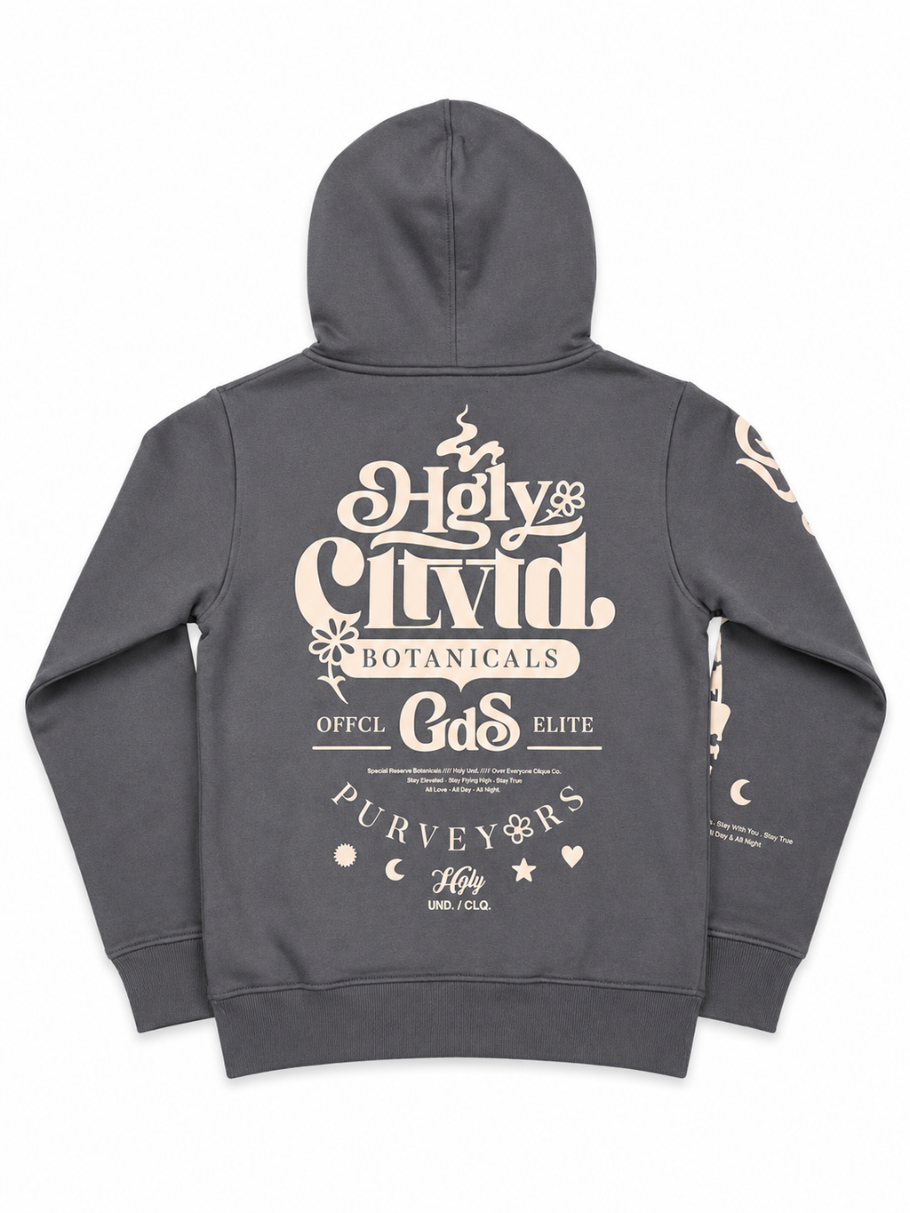 Highly Undrtd Men's Cltvt Botanicals Hoodie in Noir
