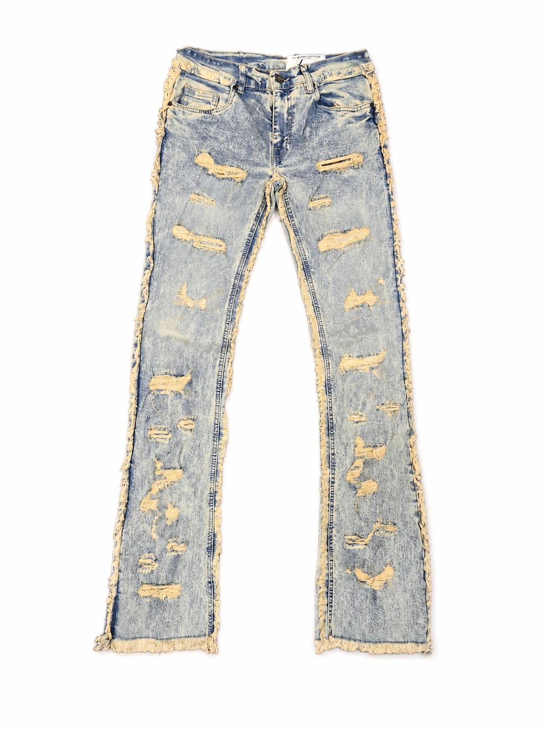 Men's Stacked Flare Denim "No end Denim" in Ice Tint